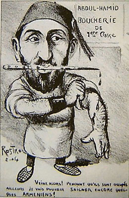 Karikatur: Metzger Sultan Abdülhamid II.