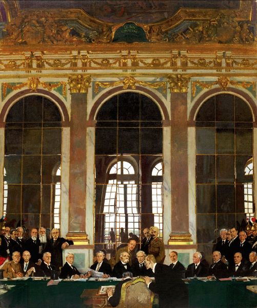 William Orpen: Unterzeichnung des Versailler Vertrags